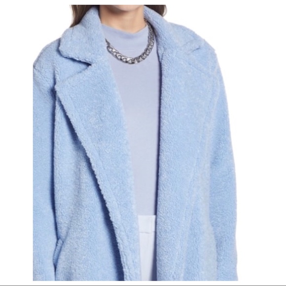 💥6 HR SALE💥 SOMETHING NAVY TEDDY FAUX FUR COAT - Picture 2 of 8